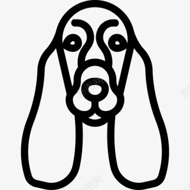 英国可卡犬犬种头直系图标图标