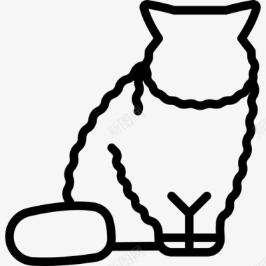 塞尔柯克雷克斯猫动物猫繁殖体图标图标