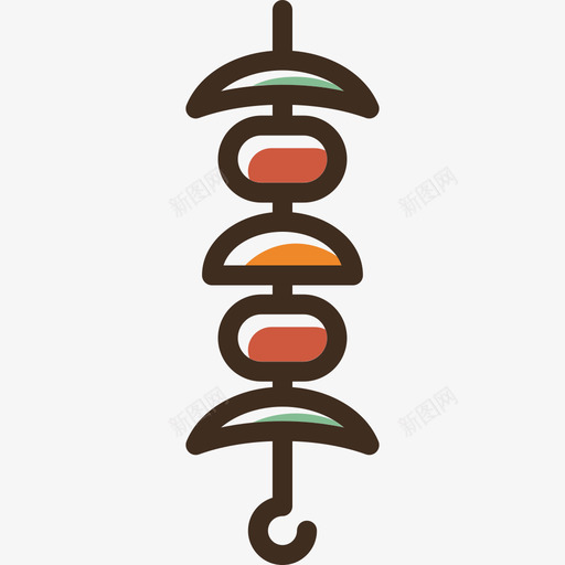 Brochette食品线性颜色食品套装图标svg_新图网 https://ixintu.com Brochette 线性颜色食品套装 食品