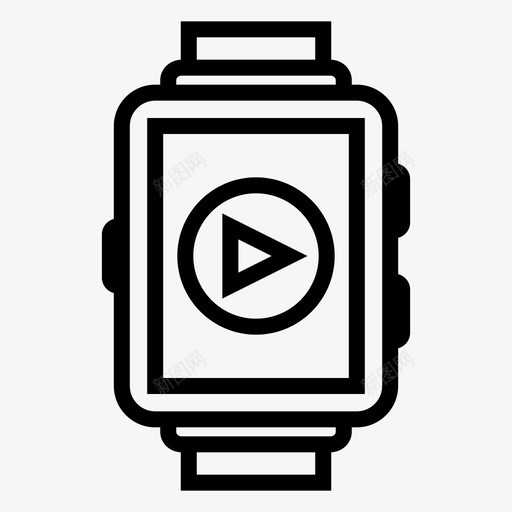 视频设备技术图标svg_新图网 https://ixintu.com 手表 技术 智能手表 视频 设备