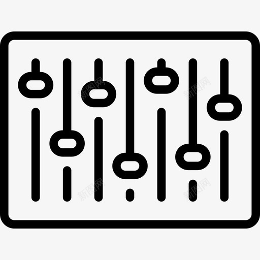 混音器派对元素1线性图标svg_新图网 https://ixintu.com 派对元素1 混音器 线性