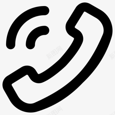 电话通讯元件粗体圆形图标图标