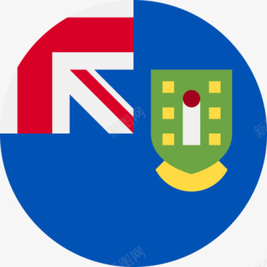 英属维尔京群岛国旗圆形图标图标