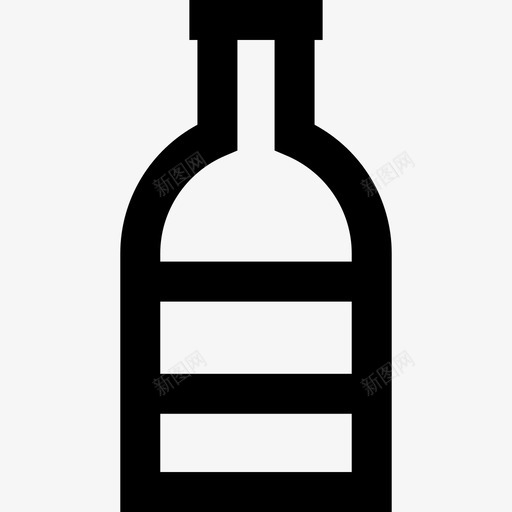 酒瓶酒庄套装直线型图标svg_新图网 https://ixintu.com 直线型 酒庄套装 酒瓶