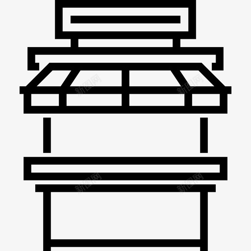 5号城市直列式食品摊位图标svg_新图网 https://ixintu.com 5号城市直列式食品摊位