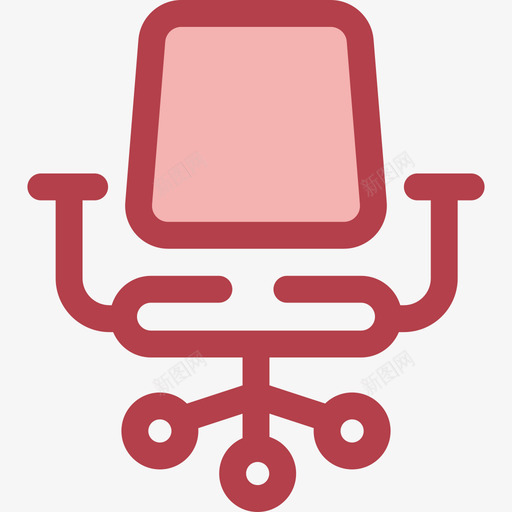 办公桌椅商务和办公2红色图标svg_新图网 https://ixintu.com 办公桌椅 商务和办公2 红色
