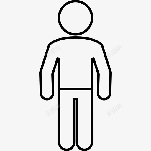 男人姿势站着图标svg_新图网 https://ixintu.com 人类的细线 姿势 男人 站着