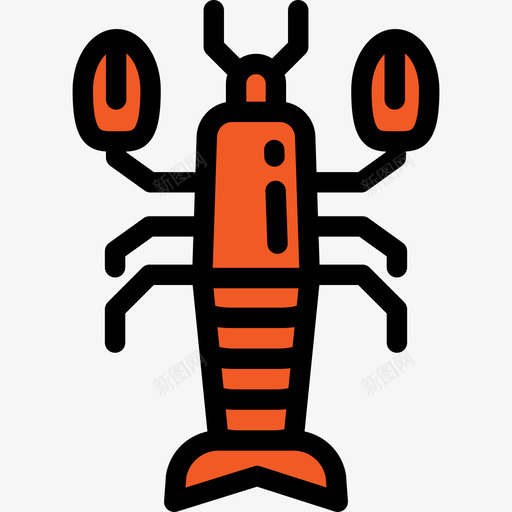 甲壳类动物过敏性食物颜色线状颜色图标svg_新图网 https://ixintu.com 甲壳类动物 线状颜色 过敏性食物颜色