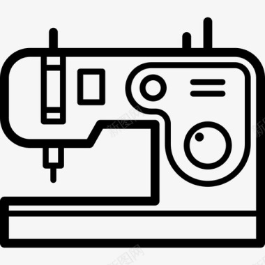 缝纫机工具和器具详细设备图标图标