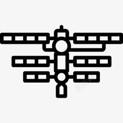 空间装置空间站空间装置直线型图标高清图片