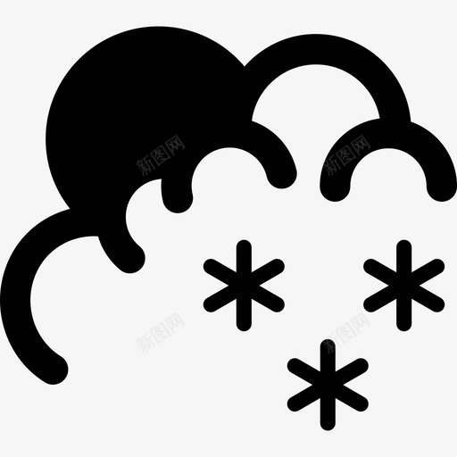 早雪天气收集填充图标svg_新图网 https://ixintu.com 填充 天气收集 早雪