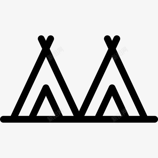 印第安人营地美国部落的象征图标svg_新图网 https://ixintu.com 印第安人营地 美国部落的象征