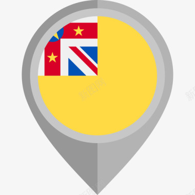 纽埃国旗圆形图标图标