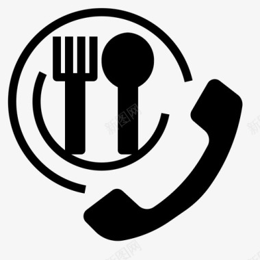 餐厅预订电话酒店图标图标