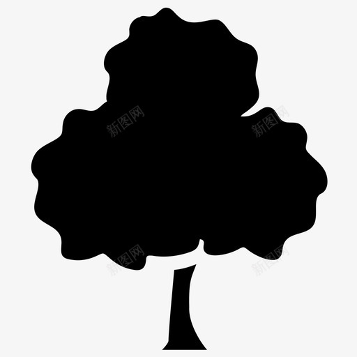 特许橡树落叶树常绿图标svg_新图网 https://ixintu.com 常绿 林业 树木雕刻图标集 灌木树 特许橡树 落叶树