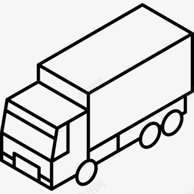 卡车运输等距运输图标图标