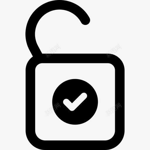 挂锁打开安全网络安全线图标svg_新图网 https://ixintu.com 安全 挂锁打开 网络安全线