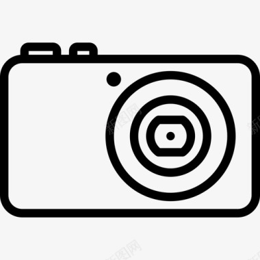 小型相机摄影技巧线性图标图标