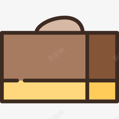 巧克力软糖线性糖果和糖果线性颜色图标图标