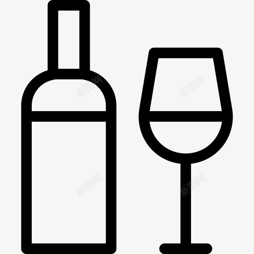 葡萄酒线形意大利甜酒线性图标svg_新图网 https://ixintu.com 线形意大利甜酒 线性 葡萄酒