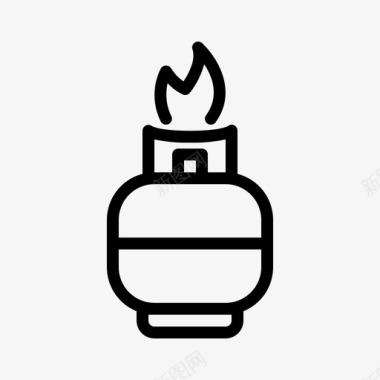 煤气瓶火炉灶图标图标