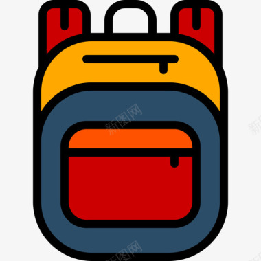 背包返校6线性颜色图标图标