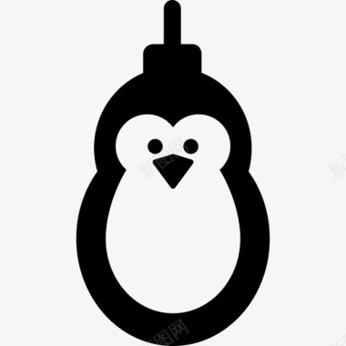 企鹅动物圣诞礼物图标图标