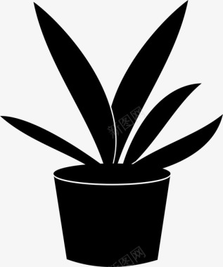 植物盆栽植物学花园图标图标