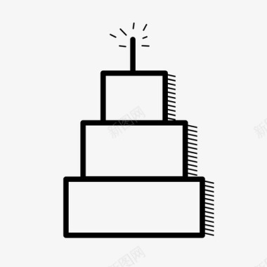 结婚蛋糕生日派对图标图标