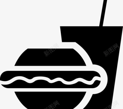汉堡饮料快餐图标图标