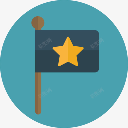 国旗徽章和选票圆圈平图标svg_新图网 https://ixintu.com 国旗 圆圈平 徽章和选票