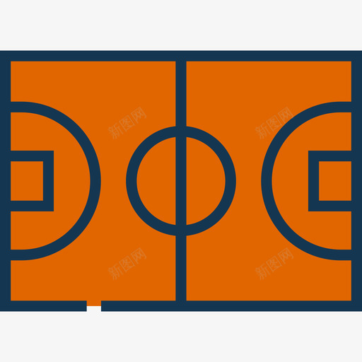 篮球场运动6线性颜色图标svg_新图网 https://ixintu.com 篮球场 线性颜色 运动6