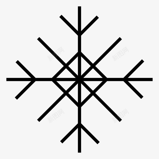 冬天寒冷下雪图标svg_新图网 https://ixintu.com 下雪 冬天 天气 寒冷 雪花