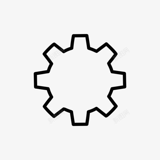 齿轮机械修理图标svg_新图网 https://ixintu.com 修理 工具 机械 设置 齿轮