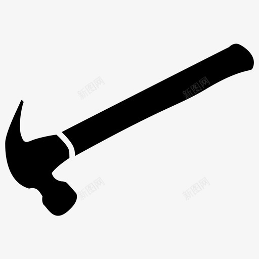 锤子羊角锤建筑工具图标svg_新图网 https://ixintu.com 工具字形图标 建筑工具 手工工具 羊角锤 锤子