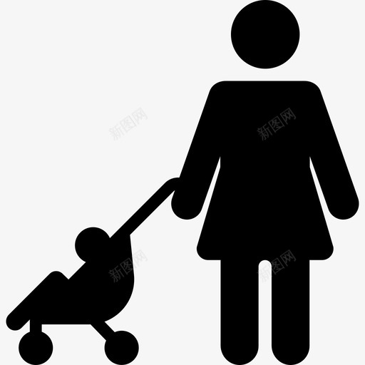 母亲和婴儿家庭类型填充图标svg_新图网 https://ixintu.com 填充 家庭类型 母亲和婴儿