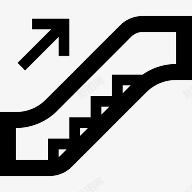 自动扶梯导航2直线图标图标