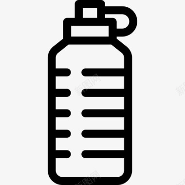 塑料瓶食品健身房和健身图标图标