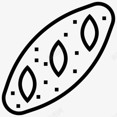 法式面包面包房甜点图标图标