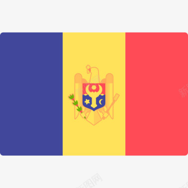摩尔多瓦国际国旗长方形图标图标