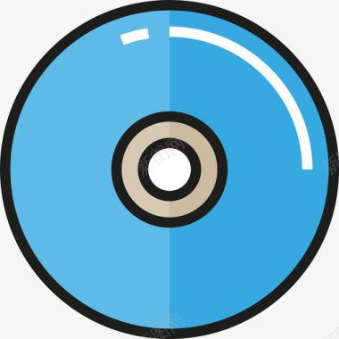 光盘用户界面4线性彩色图标图标