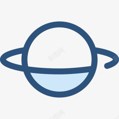 土星宇宙7蓝色图标图标