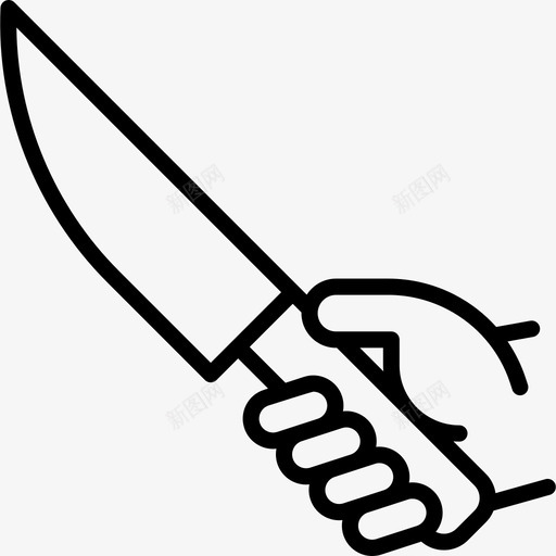 手和刀用手线状图标svg_新图网 https://ixintu.com 手和刀 用手 线状