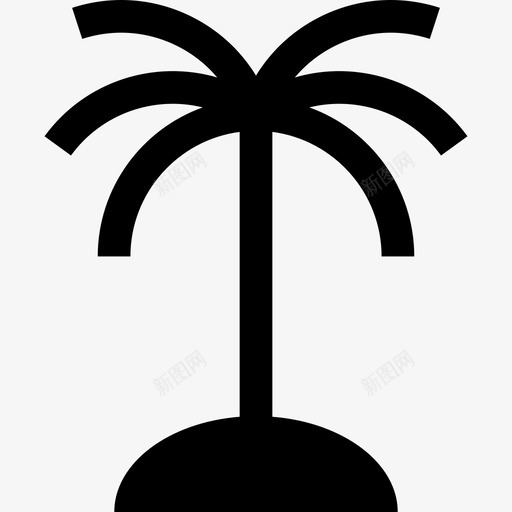 棕榈树固体生态元素填充图标svg_新图网 https://ixintu.com 固体生态元素 填充 棕榈树