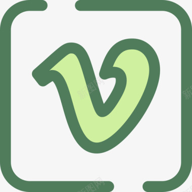 Vimeo社交网络5verde图标图标