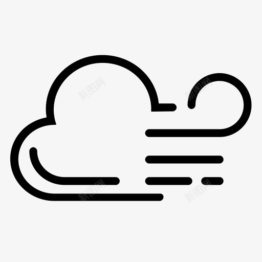 云自然天气图标svg_新图网 https://ixintu.com 云 天气 自然 风