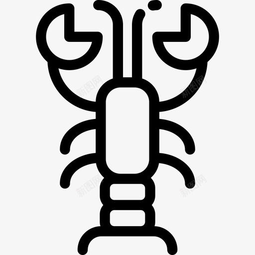 龙虾海洋生物3直系图标svg_新图网 https://ixintu.com 海洋生物3 直系 龙虾