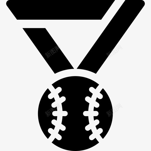 奖牌棒球元素填充物图标svg_新图网 https://ixintu.com 填充物 奖牌 本垒板 棒球元素