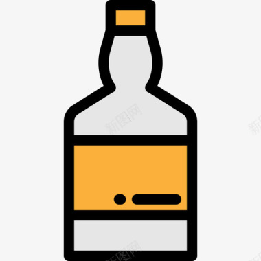 龙舌兰酒墨西哥元素6线性颜色图标图标