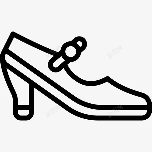 鞋跟西班牙传统元素直纹图标svg_新图网 https://ixintu.com 直纹 西班牙传统元素 鞋跟